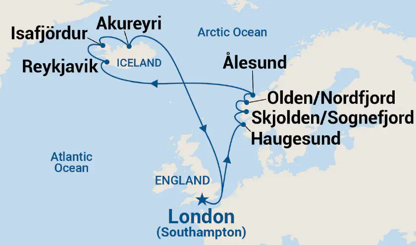 Majestic Princess fjords Norvège 2026