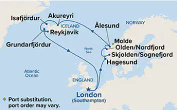 Croisière Fjord de Norvège et Islande 18 juin 2027, &copy; Princess Cruises