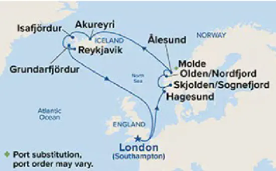 Croisière Fjord de Norvège et Islande 18 juin 2027
