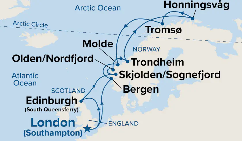 Sky Princess fjords Norvège 2027