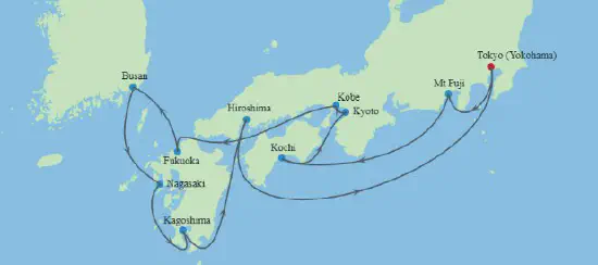 Croisière au Japon et cerisiers en fleurs 22 mars 2028