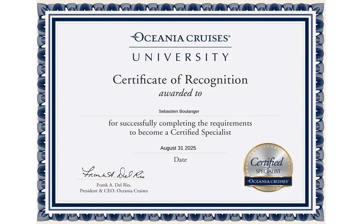 Certification Expert Oceania, © Oceania