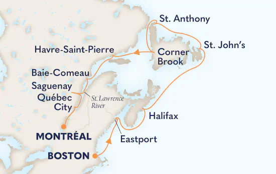 Croisière sur la Côte-Nord et Terre-Neuve de Boston à Montréal 2027