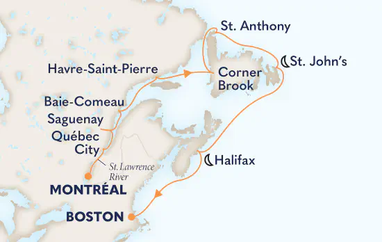 Croisière sur la Côte-Nord et Terre-Neuve de Montréal à Boston 2027