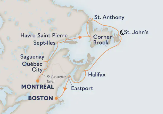 Croisière sur la Côte-Nord et Terre-Neuve de Montréal à Boston