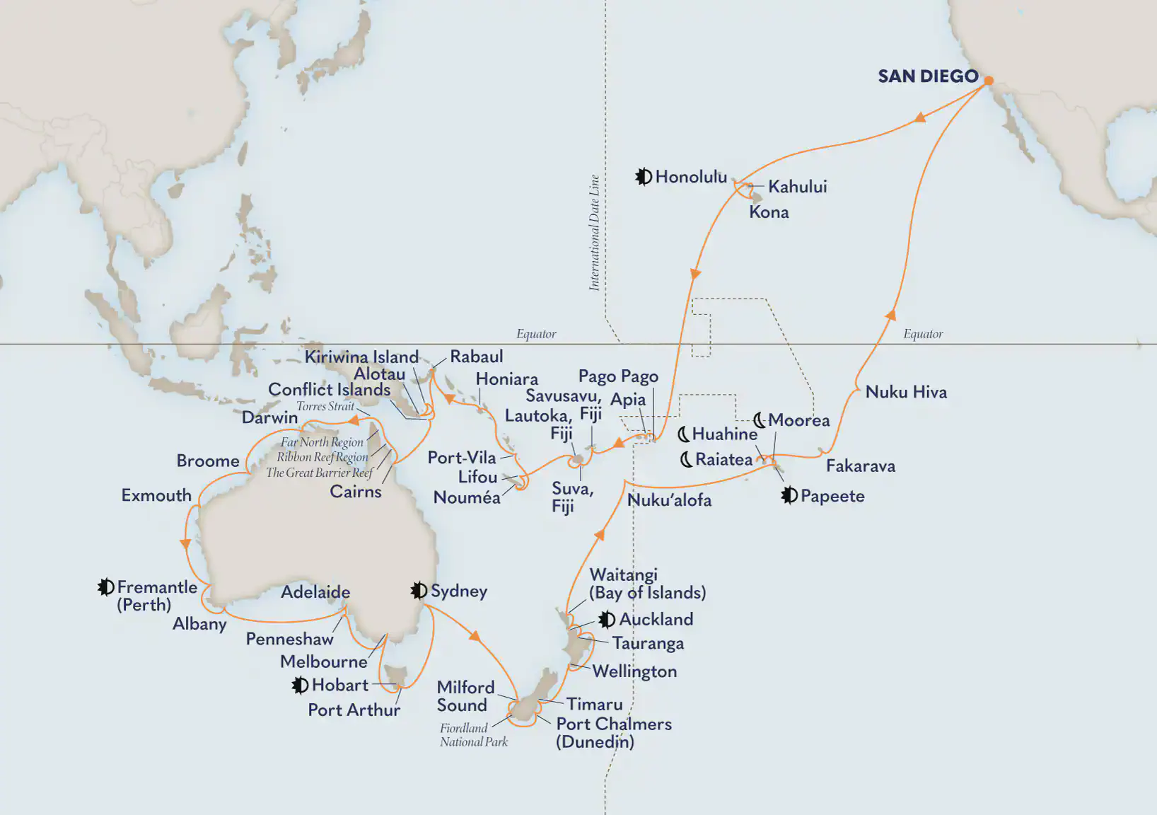 Grand tour de l'Autralie et de la Nouvelle-Zélande en croisière, © Holland America