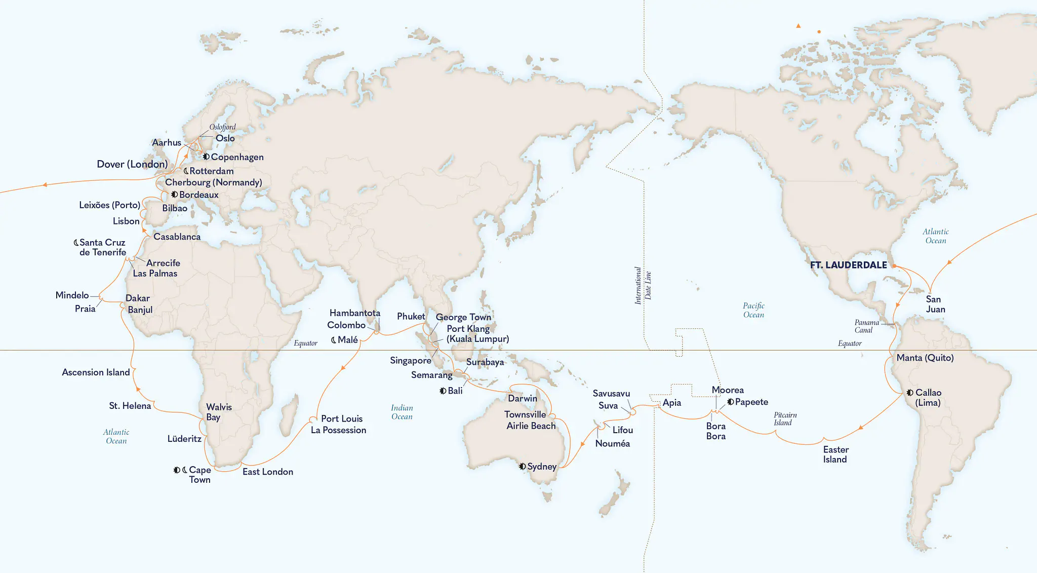 Croisière autour du monde 2027 de Holland America, © Holland America