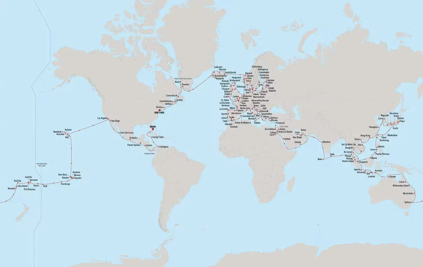 Croisière autour du monde 2027 de Oceania, © Oceania