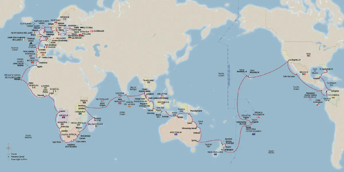 Cliquez sur l'image pour agrandrir - Croisière autour du monde 2026-2027 de Viking, © Viking Cruises