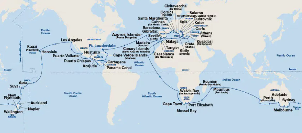 Croisière autour du monde Princess de 2028, &copy; Princess Cruises