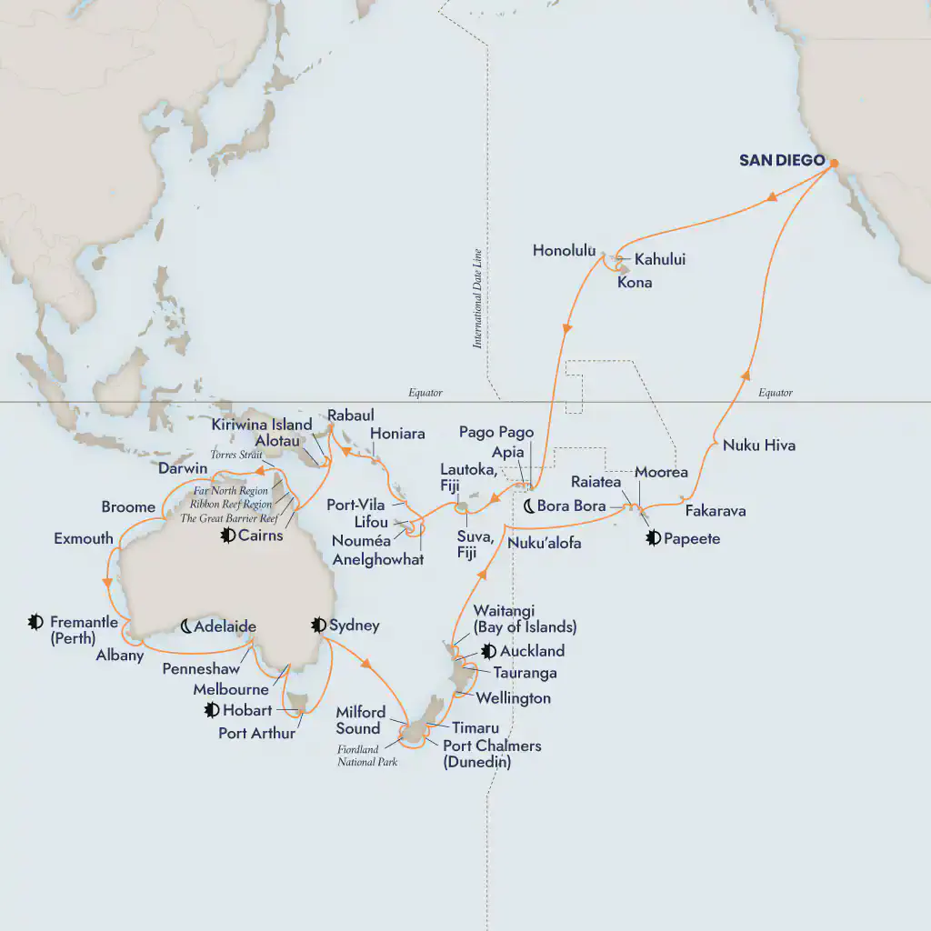 Croisière autour de l'Austrlie et de la Nouvelle-Zélande 2028 de Holland America, &copy; Holland America