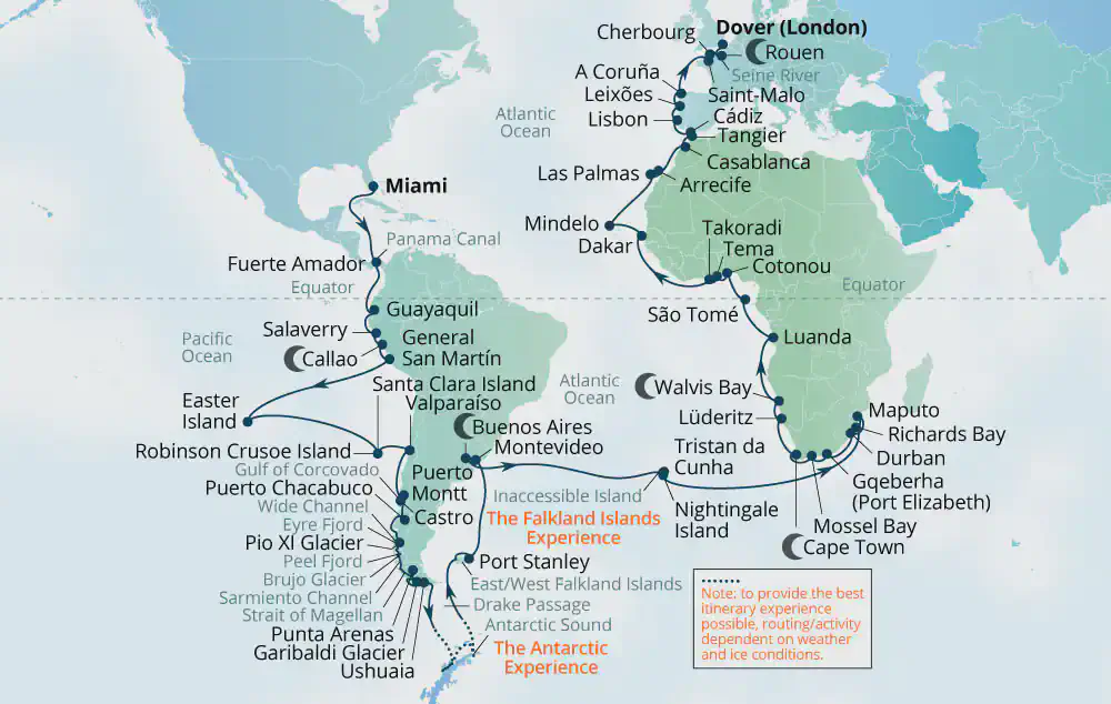 Croisière tour du monde Seabourn de 2028, &copy; Seabourn